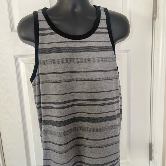 Striped Gray and Black Tank Top - Picture 1 of 3